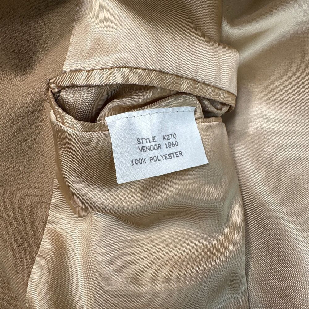 VTG LL Bean Sport‎ Coat Jacket Blazer Mens 48R Tan Brown Two Button Academia USA - Picture 4 of 11